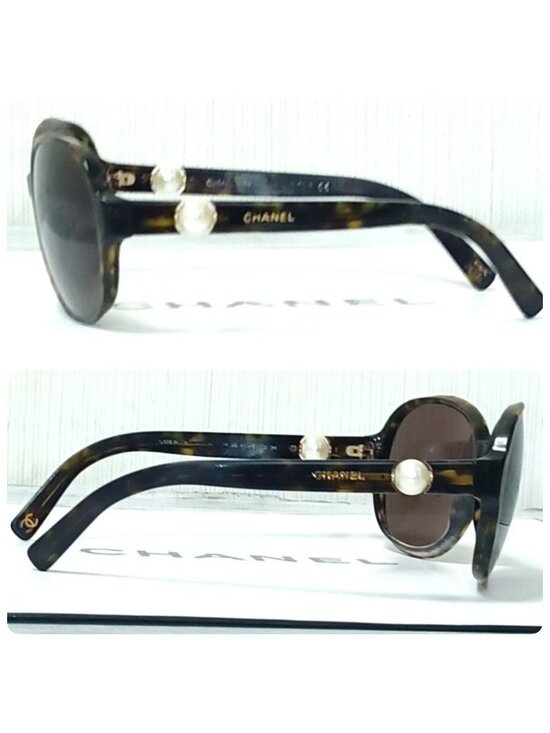 Chanel Sunglasses Brown Pearl Tortoiseshell Pattern Eyewear main image 8